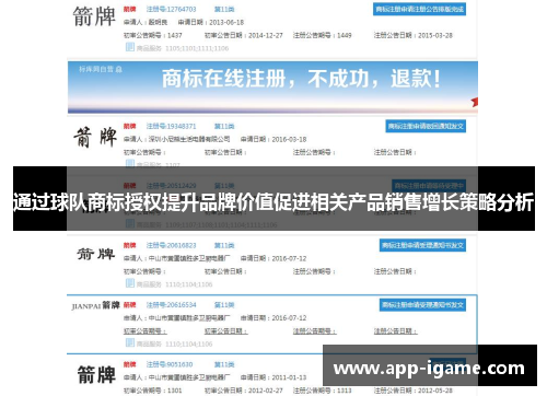 通过球队商标授权提升品牌价值促进相关产品销售增长策略分析