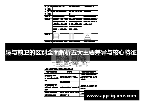 腰与前卫的区别全面解析五大主要差异与核心特征